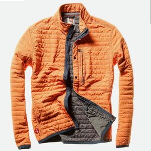 Men's Orange Quilted Puffer Jacket